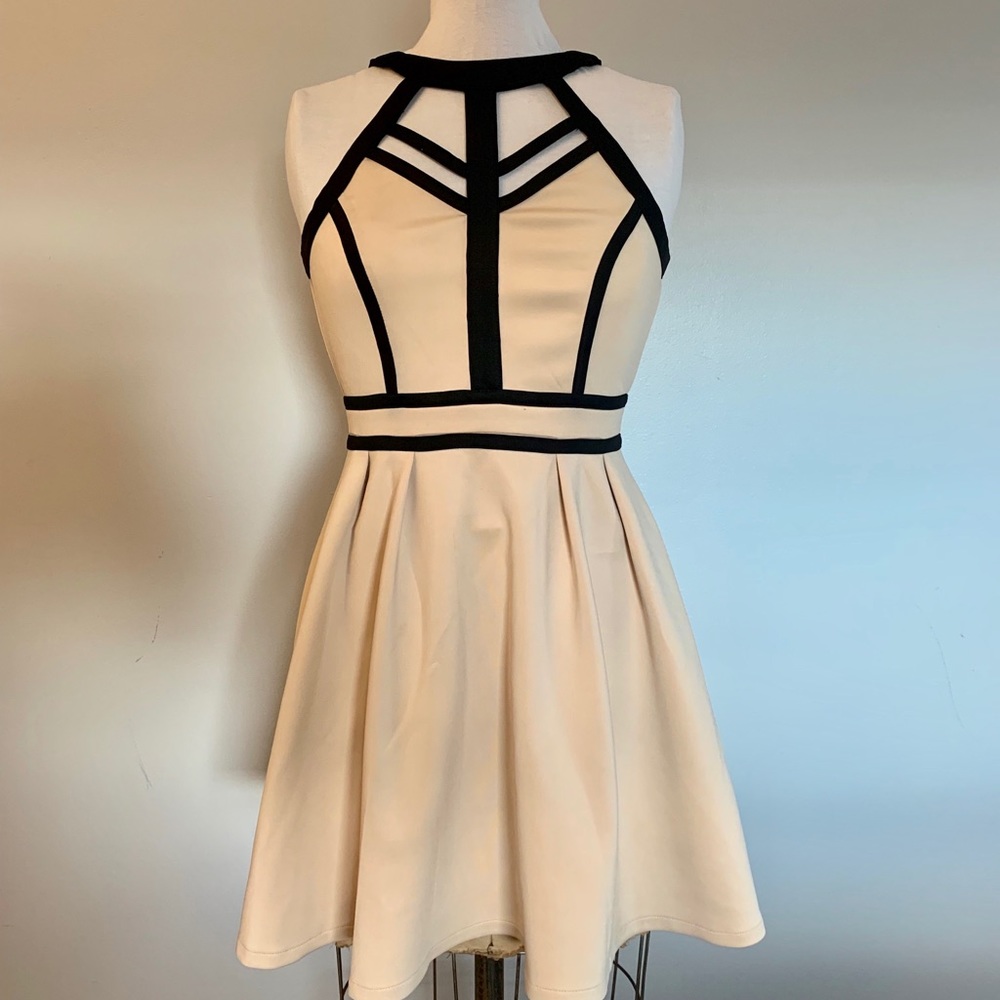 Strappy edgy halter style dress